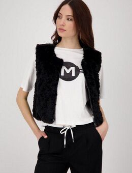 Monari Fellimitatweste Weste fake fur Mit Rundhalsausschnitt