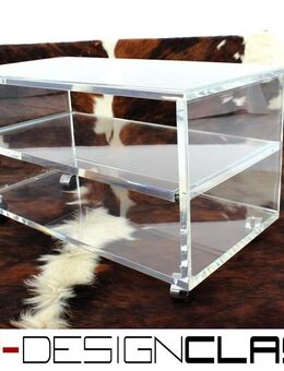 wie neu! sehr hochwertiger Mid Century Acrylglas Rollwagen / coffee table / Phonowagen / Barwagen mit Auszugtablar, 1a komplett restauriert - Hamminkeln Zentrum