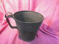 Pflanzgefäße Antiker Stahleimer verzinkt um 1910 / Eimer ca. 6 Liter mit originellem Henkel in 15738