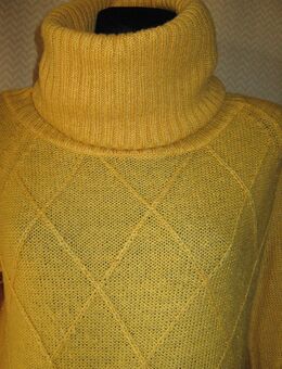 NEUw * Ausgefallen mit großem Rollkragen * Grob- Strick * DESIGNER * Pullover * Gr. 38, 40- 42/ S- M * Oversize * mais * ocker * sonnen- gelb * - Riedlingen