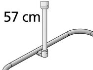 WENKO Duschvorhangstange, Fixmaß, mit Bohren, verschraubt, Aluminium, Kunststoff