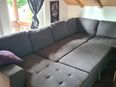 Wohnlandschaft U-Form mit Schlaffunktion und Bettkasten in 71665