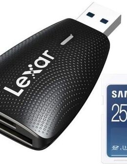 Speicherkarte SDXC 256GB, Samsung PROPlus mit einer Datenübertragungsrate von bis zu 160MB/s, Lexar Dual Speicherkartenleser, USB 3.1 Typ A, MicroSD & SD Laufwerke - Fürth
