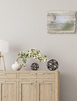 Artland Holzbild Nordseestrand mit Möwen, Strand (1 St)