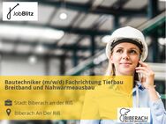 Bautechniker (m/w/d) Fachrichtung Tiefbau Breitband und Nahwärmeausbau - Biberach (Riß) Zentrum