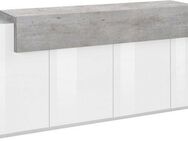 INOSIGN Sideboard Coro, Kommode, Schrank, Kredenz, grifflos mit Einlegeböden, 1 klappe,4 Türen, Doppeltiefe, B/T/H 200x45x85,6cm