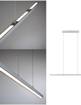 Paulmann LED Pendelleuchte Lento, LED fest integriert, Warmweiß, höhenverstellbar