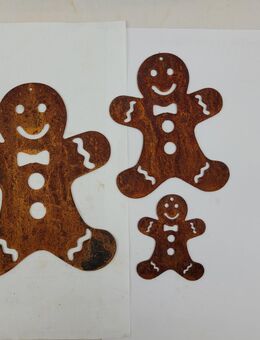 Christbaumschmuck Lebkuchenmännchen 1 Edelrost Baumhänger - Kraftisried