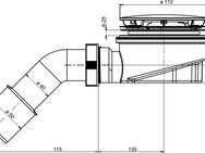 OTTOFOND Duschablauf Tasso SF60, Ablauf Ablauf waagerecht DN 40, Ablauf waagerecht DN 50, [1 1/2", 1-tlg., für Duschwannen, chromfarben