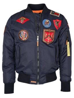 TOP GUN Bomberjacke im Pilotenstil mit Patches TG20191053