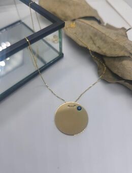 Goldhalskette mit Gravurplättchen (14k/585) - Ahaus