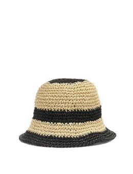 LASCANA Strohhut Bucket Hat aus Stroh, Sommerhut, Kopfbedeckung VEGAN