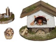 Alfred Kolbe Krippen-Zubehör Weihnachtsdeko (Set, 3tlg), Backofen und Hackstock, inkl. Holzkörbchen