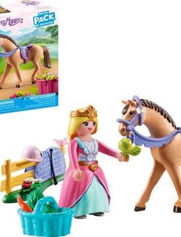 Playmobil® Prinzessin mit Pferd (71801), Playmobil Princess Magic Konstruktions-Spielset, (39 St), Made in Europe