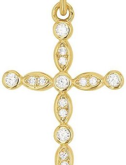 Amor Kreuzanhänger, mit Zirkonia (synth)