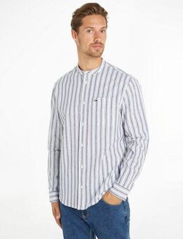 Tommy Jeans Langarmhemd TJM MAO STRIPE LINEN BLEND SHIRT