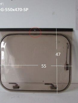 Wohnwagenfenster Kistenpfennig 028 D869 ca 55 x 47, Fendt / Tabbert, braun, Sonderpreis (Kratzer, Riss) - Schotten Zentrum