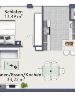 2-ZIMMER ETW IM 1. OG MIT BALKON - "WOHNEN IM PARK" IN LANGENAU - D07 - Langenau