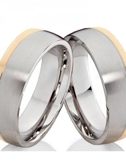 Ringpaar mit goldfarbiger Beschichtung P343 - Aholming