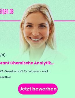 Laborant Chemische Analytik (m/w/d) - Luisenthal