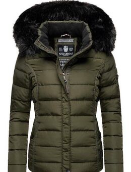 Navahoo Steppjacke Miamor hochwertige Winterjacke m. voluminöser Kunstpelz-Kapuze