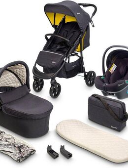 BabyGo Kombi-Kinderwagen Style - 3in1, (Set), inkl. Babyschale mit Adaptern u. Wickeltasche