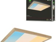 Paulmann LED Deckenleuchte LED Panel Atria Shine IP44 eckig mm White Switch Holzoptik Eiche, LED fest integriert, Tageslichtweiß, Farbwechsler, Farbsteuerung