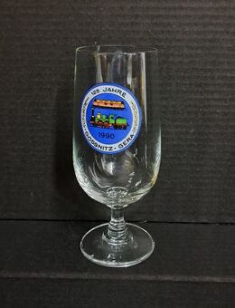 Gössnitz - Gera 1865 - 1990 125 Jahre Bahnstrecke Deutsche Reichsbahn DR Souvenirglas Getränkeglas - Nürnberg