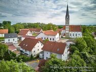 Gartenwohnung in ZFH, fußläufig zum Naturschutzgebiet "Lechrain", Blick über Scheuring, Spa-Bereich - Scheuring