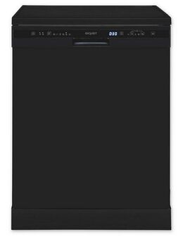 exquisit Standgeschirrspüler 6314 GSP6314-030C schwarz, 10,2 l, 14 Maßgedecke, 14 Maßgedecke, 6 Programme, LED, Besteckschublade