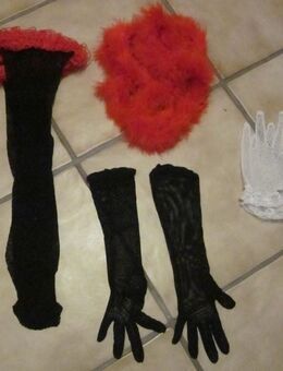Faschings-Zubehör: Netz-Strapse + Netz-Strumpfhose + 2 Paar Handschuhe - München