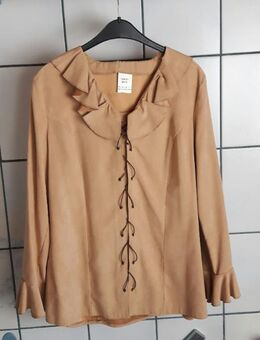 Bluse mit Trompetenärmeln, camel, Größe: 40/42 - Immenhausen