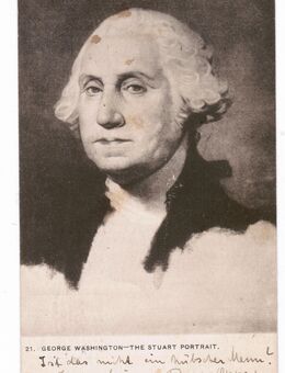 George Washington, Ein Stück Geschichte, seltene historische Postkarte - Sinsheim