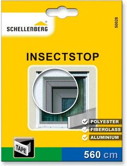 SCHELLENBERG Klett-Klebeband für Fliegengitter Fenster aus Polyester-, Fibergas- u. Aluminiumgewebe (Set, 1-St) Befestigungsband 5,6 m Länge, individuell zuschneidbar
