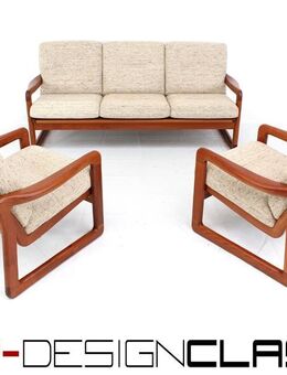 wie neu! Holstebro Danish Mid Century Design Sofa 2x Sessel, massives Teak, Premium Schurwolle, Ausstellungszustand Np. 14.000 EUR - Hamminkeln Zentrum