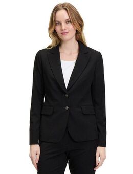 Betty&Co Longblazer Betty & Co Klassischer Blazer mit Taschen Druckfutter