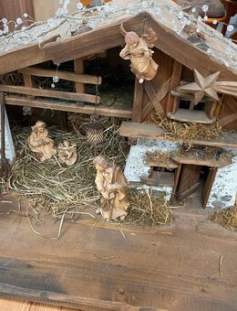 Weihnachtskrippe, Handgeschnitzt aus Südtirol, Antholz, Jesus, Figuren - Oberhausen
