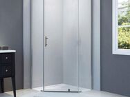 Sanotechnik Fünfeckdusche Fünfeckduschkabine chrom, Sicherheitsglas, Maße: 90x90x190cm