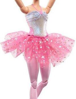 Barbie Anziehpuppe Dreamtopia, Zauberlicht Ballerina (blond), Puppe mit Leucht-Kleid