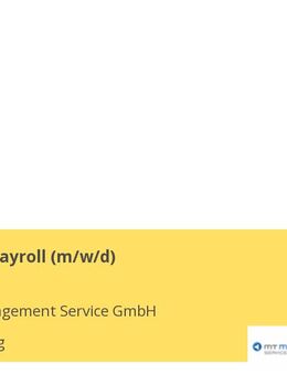 Specialist Payroll (m/w/d) - Augsburg