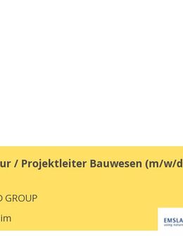 Bauingenieur / Projektleiter Bauwesen (m/w/d) - Emlichheim