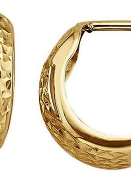 Firetti Paar Creolen Schmuck Geschenk Gold 375 Ohrschmuck Ohrringe Struktur