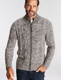 Man's World Strickjacke Bis Größe 5 XL mit Zopfmuster