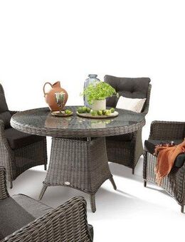 Destiny Garten-Essgruppe CASA LUNA, (13-tlg., 4x Sessel, 1x Tisch, inkl. Auflagen), Aluminium, Polyrattan
