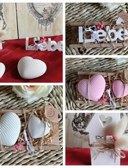 ab 2,50 € .. Liebe Aufsteller Herz Haus Geschenk Set Keraflott Raysin - Rheinbach