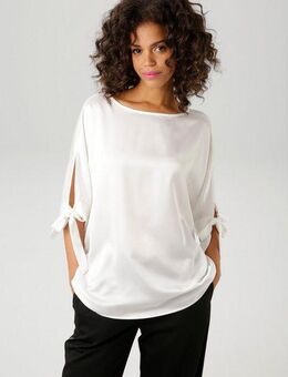 Aniston CASUAL Schlupfbluse mit raffinierten Cut-Out an den 3/4-langen Ärmeln