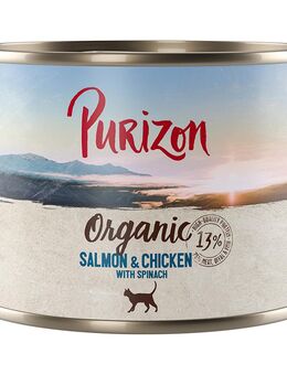 Sparpakete Purizon Organic 12 x 200 g - Lachs und Huhn mit Spinat