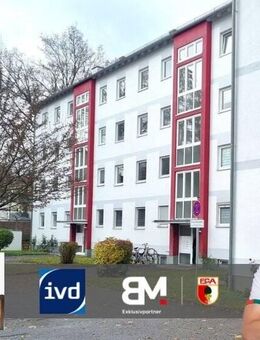 Kapitalanlage in Augsburg! Gepflegte 2-Zi. Wohnung auf 61 m² mit Balkon, Einbauküche und Stellplatz. - Augsburg