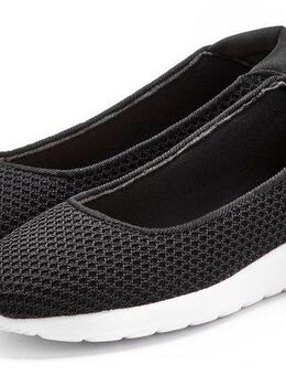 LASCANA Freizeitschuh, Slipper, Halbschuh, Ballerina zum Reinschlüpfen, leichte Mesh-Optik VEGAN