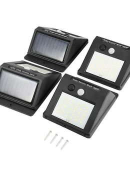 4X LED Solarleuchte mit Bewegungsmelder Außen Sensor Strahler Lampe - Wuppertal